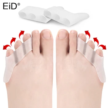 EiD 2 шт, 3 отверстия, Силиконовый протектор для пальцев ног, Сепараторы для пальцев ног, Носилки, Выпрямитель для Бурсит большого пальца стопы, Обезболивающий уход за ногами