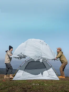 WOLFACE двойная алюминиевая палатка для кемпинга с защитой от дождя и снега, ветрозащитная профессиональная палатка для альпинизма Four Seasons на открытом воздухе