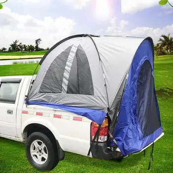 Палатка для грузовика для кемпинга Двухслойная Водонепроницаемая Огнестойкая палатка для пикапа 190T из огнестойкого полиэстера, легко устанавливаемая