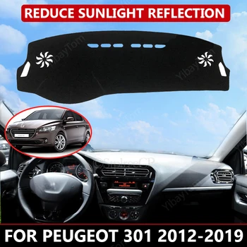 для Peugeot 301 2012-2019, коврик для приборной панели автомобиля, Авто Защита от Солнца, подушка, накладка для интерьера, Ковровая отделка, Аксессуары