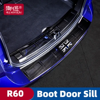 Абсолютно Новый внутренний и внешний карбоновый аксессуар для порога багажника из нержавеющей стали Только для Mini Countryman R60