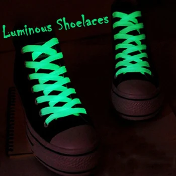 1 пара плоских светоотражающих шнурков для обуви длиной 60 см, безопасные Светящиеся светящиеся шнурки унисекс для спортивной баскетбольной парусиновой обуви