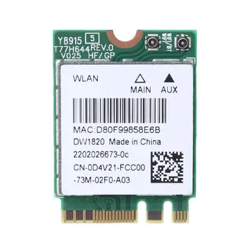 Беспроводная карта WiFi 867 Мбит/с Модели DW1820, совместимая с Bluetooth 4.1, с внутренним разъемом Wlan NGFF M2 USB D4V21
