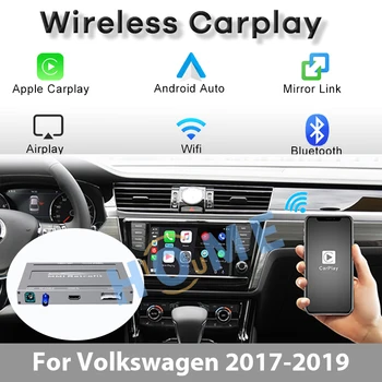 Беспроводной CarPlay Android Auto для Volkswagen VW Polo Golf Touareg Tiguan Teramont Passat 2017-2019 Модульная Коробка Видеодекодер