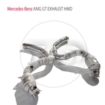 Автомобильные аксессуары HMD Выхлопная система Высокопроизводительный сливной патрубок для Mercedes Benz AMG W205 C63S с каталитическим нейтрализатором