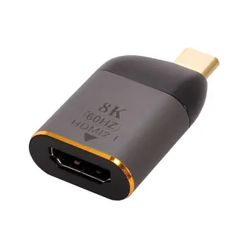 Адаптер для монитора USB4 USB-C Type-C Источник питания к гнезду HDMI 2.0 Дисплей 8K 60HZ UHD 4K HDMI штекер