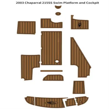 2003 Chaparral 215 SS Плавательная платформа Кокпит Лодка EVA пена палуба из тикового дерева Напольная накладка