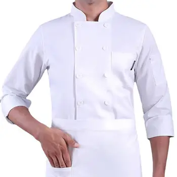 Модная термостойкая куртка шеф-повара с накладным карманом, Женская Мужская Сервисная Пекарня, Дышащая рубашка шеф-повара, маслостойкая