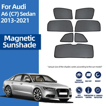 Для Audi A6 C7 Седан 2011-2018 Магнитный Автомобильный Солнцезащитный Козырек Переднее Лобовое Стекло Заднее Боковое Окно Солнцезащитный Козырек Шторка Крышка
