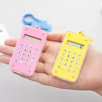 Мини-симпатичный карманный калькулятор с брелоком для ключей, 8 цифр, Электронный Портативный мини-калькулятор для студентов, разные цвета M3i9