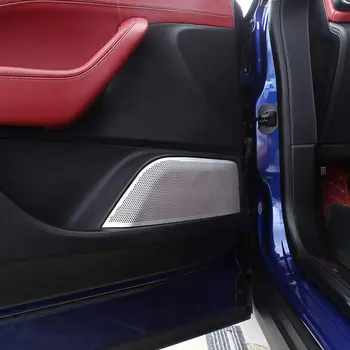 Для Maserati Levante 2016-2018, наклейки на крышку динамика двери автомобиля из алюминиевого сплава, аксессуары