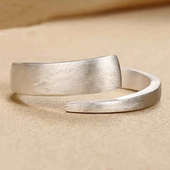 Кольца из стерлингового серебра 925 пробы Для женщин, геометрическое открытое кольцо, Гипоаллергенные ювелирные изделия из стерлингового серебра, подарки для девочек