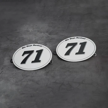 2 шт. Табличка с номером для MOTO CAFE RACER, трекер, скремблер, аксессуары для мотоциклов