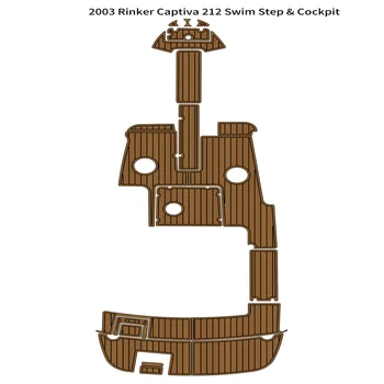2003 Rinker Captiva 212, Плавательная ступенька, Кокпит, лодка из ЭВА, искусственная пена, Палубный коврик из тикового дерева