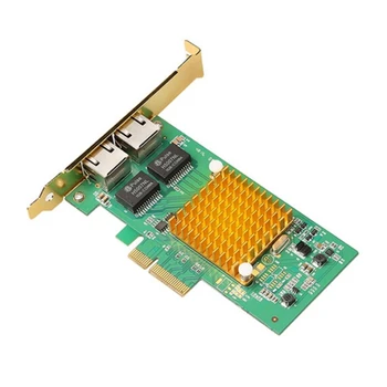 I350 Чип PCI-E X4 RJ45 Настольный Двухпортовый Гигабитный Ethernet Lan 10/100/1000 Мбит/с Сетевая Интерфейсная карта