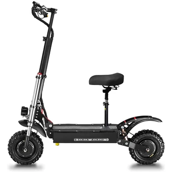 Двухмоторный 3200 Вт внедорожный скутер 60 В 65 км/ч Высокоскоростной электрический скутер