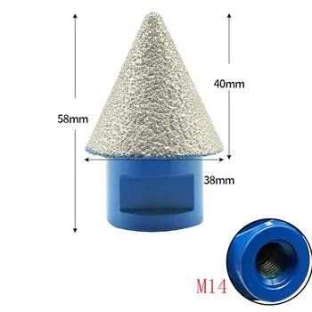 Шлифовальный круг с фаской, простой в использовании, Высококачественные отверстия для сланца M14, Каменный зонт-шапка, Широко используемая, чистая, прочная