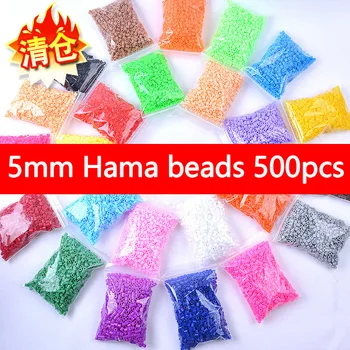 500 шт./пакет, 5 мм, бусины Perler PUPUKOU Hama, 36 цветов, детские развивающие игрушки 
