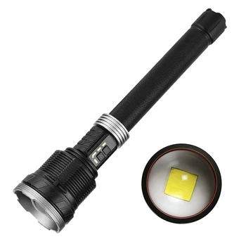 XHP360 светодиодный яркий фонарик IPX5 150 Вт Перезаряжаемый высокомощный переключатель дальнего действия с двойным нажатием Телескопический зум