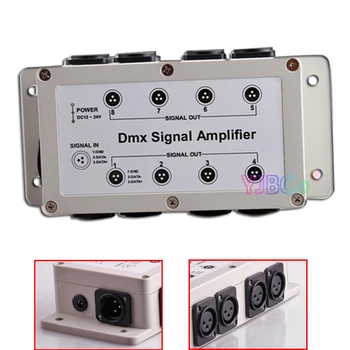 8 дорожный Усилитель DMX512 Сценическая лампа Интеллектуальное Освещение Светодиодный контроллер 1000 В Фотоэлектрическая изоляция Усилитель реле сигнала Dmx